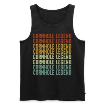 Cornhole Legend Cornhole Player Cornhole Master - Men's Premium Organic Tank Top - black - Front - Michal (187cm)