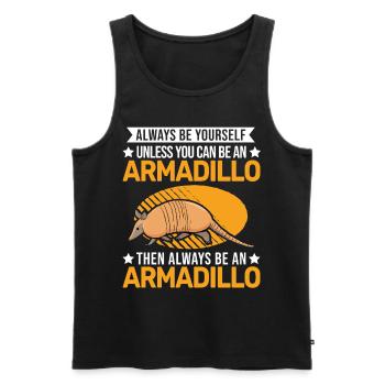 Soyez toujours vous-même Armadillo Gürteltier - Débardeur bio Premium Homme - noir - Devant - Michal (187cm)