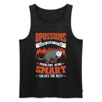 Opossum Geschenk Possum Beutelratte - Männer Premium Bio Tank Top - Schwarz - Vorne - AI Model Male 178 light (178cm)
