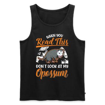 Opossum Cadeau Marsupial Opossum - Débardeur bio Premium Homme - noir - Devant - Michal (187cm)