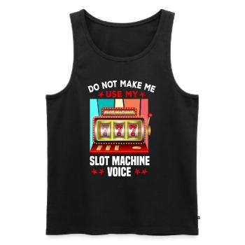 Casino Gambling Slot Machine à sous Jeu de cartes - Débardeur bio Premium Homme - noir - Devant - Michal (187cm)