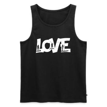 SUP Girl Stand Up Paddling Watersports - Männer Premium Bio Tank Top - Schwarz - Vorne - AI Model Male 178 light (178cm)