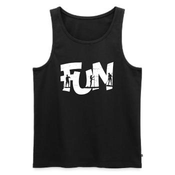 SUP Girl Stand Up Paddling Watersports - Männer Premium Bio Tank Top - Schwarz - Vorne - AI Model Male 178 light (178cm)
