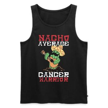 Nacho Average Cancer Warrior Cancer Fighting - Men's Premium Organic Tank Top - black - Front - Michal (187cm)