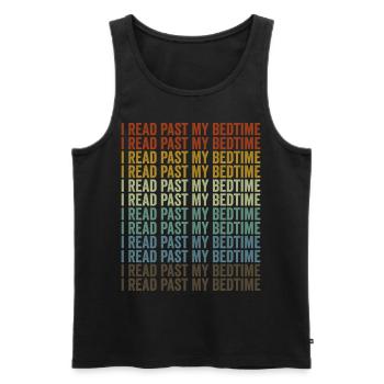I Read Past My Bedtime Book Lover Reader Bedtime - Men's Premium Organic Tank Top - black - Front - AI Model Male 178 light (178cm)