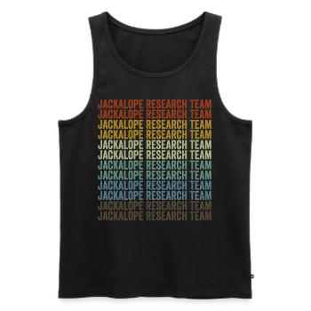 Research Team for Jackal Bean Lovers Research - Men's Premium Organic Tank Top - black - Front - AI Model Male 178 light (178cm)