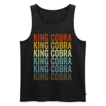 King Cobra Vintage Serpent - Débardeur bio Premium Homme - noir - Devant - AI Model Male 178 light (178cm)