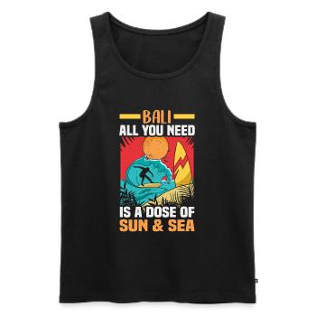 Bali Indonesien Strandurlaub am Meer - Männer Premium Bio Tank Top - Schwarz - Vorne - Michal (187cm)