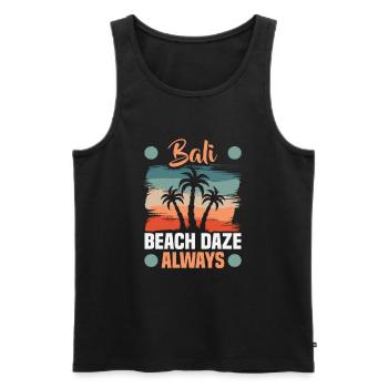 Bali Indonesien Strandurlaub am Meer - Männer Premium Bio Tank Top - Schwarz - Vorne - Michal (187cm)