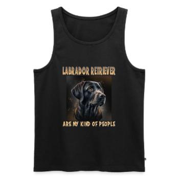 Dog Saying Labrador Retriever Design pour - Débardeur bio Premium Homme - noir - Devant - Michal (187cm)