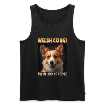 Hunde Spruch Welsh Corgi Design für Hundeliebhaber - Männer Premium Bio Tank Top - Schwarz - Vorne - Michal (187cm)