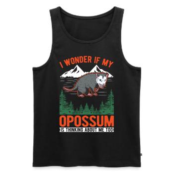 Opossum Cadeau Marsupial Opossum - Débardeur bio Premium Homme - noir - Devant - Michal (187cm)