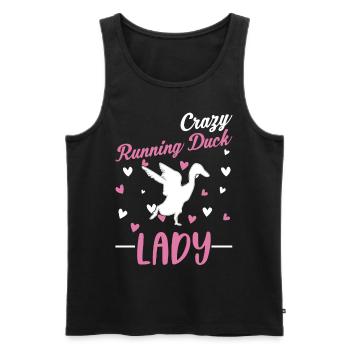 Crazy Running Duck lady Laufente - Débardeur bio Premium Homme - noir - Devant - Michal (187cm)