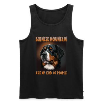 Chiens Bernois Mountain Dog Lovers Aussie - Débardeur bio Premium Homme - noir - Devant - Michal (187cm)