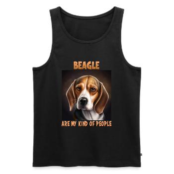 Dog Saying Beagle Design pour les amoureux des chiens - Débardeur bio Premium Homme - noir - Devant - Michal (187cm)