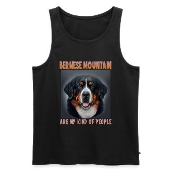 Chiens Bernois Mountain Dog Lovers Aussie - Débardeur bio Premium Homme - noir - Devant - Michal (187cm)
