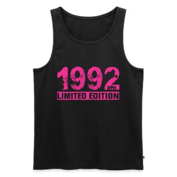 Limited Edition 1992 - Men's Premium Organic Tank Top - black - Front - Michal (187cm)