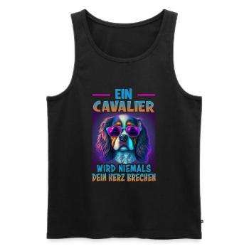 Hunde Spruch Cavalier Spaniel für Hundeliebhaber - Männer Premium Bio Tank Top - Schwarz - Vorne - Michal (187cm)