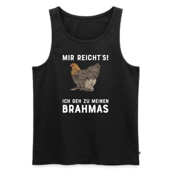 Brahma Hühner I Chicken Geflügel Motiv für - Männer Premium Bio Tank Top - Schwarz - Vorne - Michal (187cm)