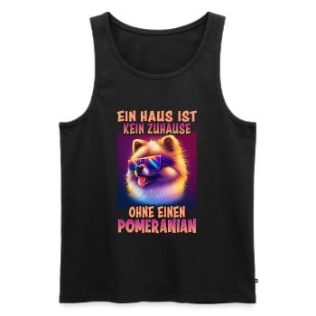 Hunde Spruch Pomeranian Design für Hundeliebhaber - Männer Premium Bio Tank Top - Schwarz - Vorne - Michal (187cm)