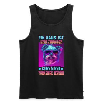 Hunde Spruch Yorkshire Terrier Design für - Männer Premium Bio Tank Top - Schwarz - Vorne - Michal (187cm)