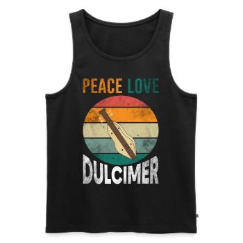 Dulcimer instrument string music - Men's Premium Organic Tank Top - black - Front - AI Model Male 178 light (178cm)