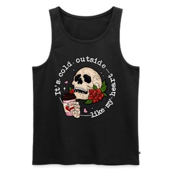 It's Cold Outside Like My Anti Valentine's Day - Men's Premium Organic Tank Top - black - Front - AI Model Male 178 light (178cm)