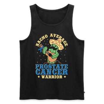 Nacho Average Prostate Cancer Warrior Light Blue - Männer Premium Bio Tank Top - Schwarz - Vorne - Michal (187cm)