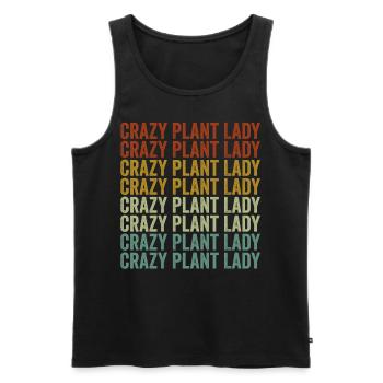 Crazy Plant Lady Plant älskare Planet Girl G - Ekologisk premium tanktopp herr - svart - Fram - Michal (187cm)