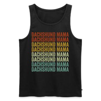 Dackel Mama Dackelliebhaber Dackel Mama Hundeliebh - Männer Premium Bio Tank Top - Schwarz - Vorne - Michal (187cm)