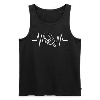 I'm just because of the free ice cream - Men's Premium Organic Tank Top - black - Front - Michal (187cm)