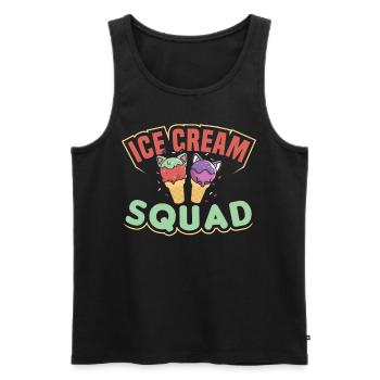 Eiscreme-truppe - Männer Premium Bio Tank Top - Schwarz - Vorne - AI Model Male 178 light (178cm)