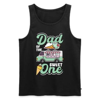 Papa of the sweet - Men's Premium Organic Tank Top - black - Front - Michal (187cm)