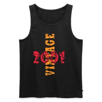 Jahrgang 22. Geburtstag 2001 Sportgeschenk - Männer Premium Bio Tank Top - Schwarz - Vorne - Michal (187cm)
