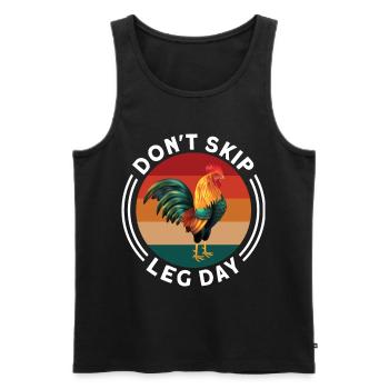 Funny Don't Skip Leg Day For Body Builderrs - Männer Premium Bio Tank Top - Schwarz - Vorne - Michal (187cm)