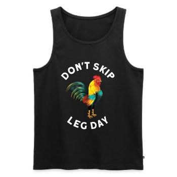 Funny Don't Skip Leg Day For Body Builderrs - Männer Premium Bio Tank Top - Schwarz - Vorne - Michal (187cm)