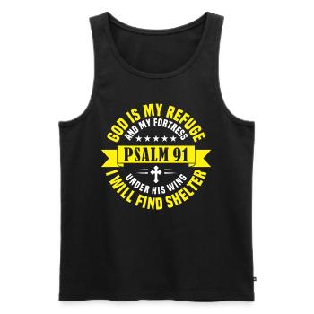 Bible Verse Psalm 91 For Christians - Männer Premium Bio Tank Top - Schwarz - Vorne - Michal (187cm)