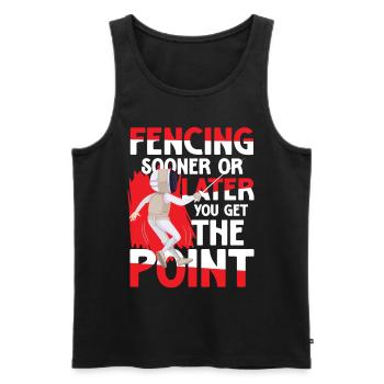 Fencing Sooner Or Later You Get The Point - Männer Premium Bio Tank Top - Schwarz - Vorne - Michal (187cm)