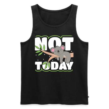 Nicht Heute Koala - Männer Premium Bio Tank Top - Schwarz - Vorne - Michal (187cm)