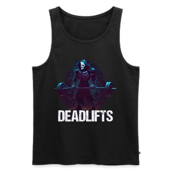 Deadlifts Gym Fitness Fun Workout - Men's Premium Organic Tank Top - black - Front - Michal (187cm)