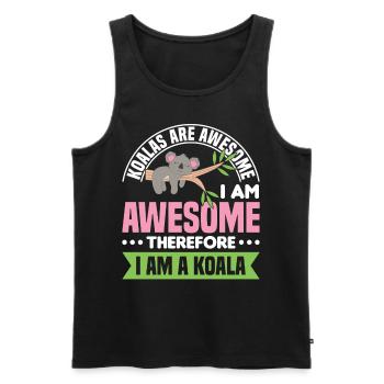 Koalas are great, I'm - Men's Premium Organic Tank Top - black - Front - Michal (187cm)