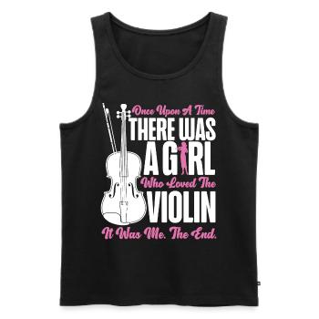 Violin Violinist Girl Once Upon A - Men's Premium Organic Tank Top - black - Front - AI Model Male 178 light (178cm)
