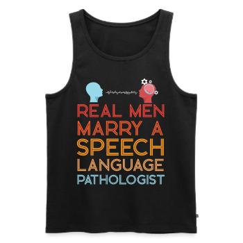 Speech Therapist Therapy Assistant - Männer Premium Bio Tank Top - Schwarz - Vorne - Michal (187cm)