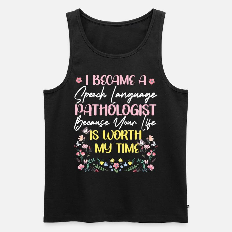 Speech Therapist Therapy Assistant - Men's Premium Organic Tank Top - black