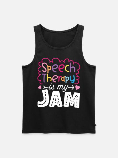 Speech Therapist Therapy Assistant - Men's Premium Organic Tank Top - black