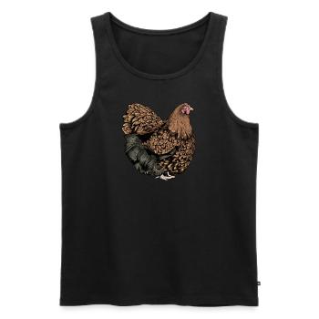Brahma Chicken I Chicken Poultry Motif pour - Débardeur bio Premium Homme - noir - Devant - AI Model Male 178 light (178cm)