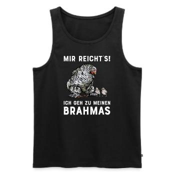 Brahma Hühner I Chicken Geflügel Motiv für - Männer Premium Bio Tank Top - Schwarz - Vorne - Michal (187cm)