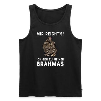 Brahma Hühner I Chicken Geflügel Motiv für - Männer Premium Bio Tank Top - Schwarz - Vorne - Michal (187cm)
