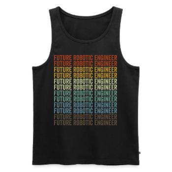Future robot engineer robot lover Ro - Men's Premium Organic Tank Top - black - Front - AI Model Male 178 light (178cm)