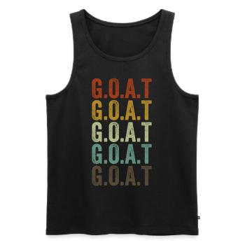 G.O.A.T Goat Greatest Of All Time - Men's Premium Organic Tank Top - black - Front - AI Model Male 178 light (178cm)